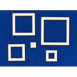 Komplet kwadratów, ramek  2,4,6,8,10 cm